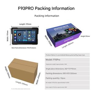 <span class=keywords><strong>Appareil</strong></span> de navigation portable pour moto Android, écran tactile 7 pouces, CarPlay sans fil, étanche IP67, double Bluetooth pour OEM/ODM - Product Image 6