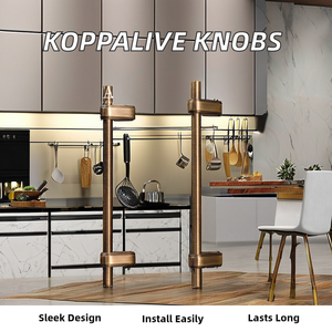 EZONE Ayarlanabilir Siyah/Altın Mat Pirinç Tırtıllı Modern Minimalist Daire Dolap Kulpları Mutfak Çekmece Kolları - Product Image 2