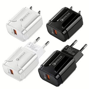 Hot Selling PD <b>USB</b> Charger 18W US/EU <b>Socket</b> 2Pin Single Charging Port Fast Charger QC3.0 Mobile Phone Charger - Product Image 6