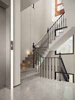 Rampe d'escalier traditionnelle Tanlong, balustrade de terrasse, balustres en bois pour escalier droit, meneaux en fer, escalier classique en bois et fer