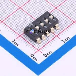 DO-05PT DIP Switch SMD,P=2.54mm Switch Flat Toggle, Raised Type Single Pole Single Throw 5 2.54mm - Product Image 1