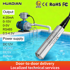 Capteur de niveau d'eau RS485 4-20mA IP68 en acier inoxydable 304 avec écran LCD et colonne lumineuse – Transducteur de niveau submersible - Product Image 6
