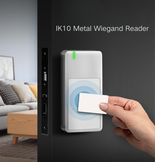 Waterproof Outdoor IK10 Metal Wiegand Reader 125KHz EM &13.56MHz Mifare DesFire RFID Card Proximity Card Reader Access Control