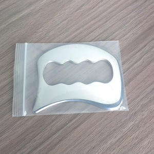 Set alat pijat kerokan Set gua sha baja tahan karat bentuk persegi 304 kelas medis Anti alergi baru alat Gym IASTM - Product Image 2