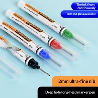 Marqueur de carrelage à base d'huile CG-5383, 4 couleurs, noir, pour traçage de lignes profondes, stylo fin à pointe unique longue et fine, modèle de base