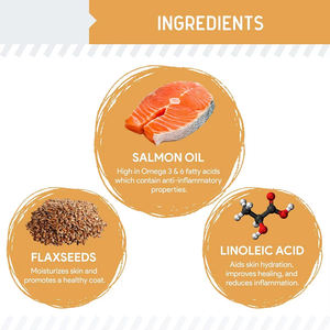 גרגירים כלבים מטפלת בשמנים דגים שמן תמיכה חיסונית תוספי מזון אורגניים בבקבוקים לכל הגזעים - Product Image 2