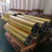 Etiquetas Adhesivas de Vinilo Impermeables de PET PP Doradas Brillantes Imprimibles para Impresoras de Inyección de Tinta, Rollo Jumbo para Impresora de Inyección de Tinta
