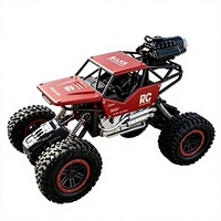 Modèle de voiture RC Monster Truck tout-terrain en alliage moulé sous pression 1:18 avec fonction de recul et éclairage, emballage en boîte, jouet pour garçons