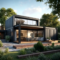 Maisons conteneurs à installation rapide, maison modulaire préfabriquée robuste à double couche, maisons préfabriquées pour chambre, bureau, hôtel