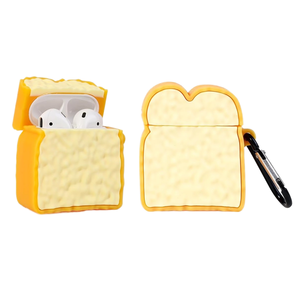 <span class=keywords><strong>เคส</strong></span>หูฟังไร้สายกันกระแทกสำหรับ airpod <span class=keywords><strong>Pro</strong></span> airpod 4ซิลิโคนป้องกันการสูญหายดีไซน์ขนมปังปิ้ง - Product Image 1
