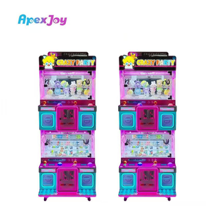 Máquina recreativa ApexJoy de 4 jugadores con monedas, tipo grúa de garras Crazy Party, máquina expendedora <span class=keywords><strong>vertical</strong></span> de premios, regalo boutique, entretenimiento. - Product Image 1