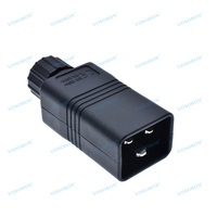 Prise d'alimentation mâle IEC 60320 C20, 16A 250V, connecteur d'entrée de courant alternatif à 3 broches, réutilisable, pour PDU, UPS, serveur