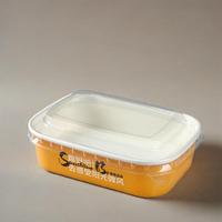 Bol à salade jetable en papier kraft personnalisé avec couvercles pour emporter, vente en gros