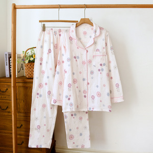 Conjunto de Pijama de Algodón 100% de Alta Calidad, Manga Larga, Cuello Camisero, Ropa de Dormir Transpirable <span class=keywords><strong>para</strong></span> Mujer, Estilo Old Money - Product Image 2