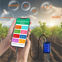 Testeur de sol professionnel Gemho 8 en 1, humidité, température, EC, PH, NPK, capteur de sol portable USB Type-C pour l'agriculture
