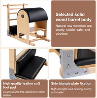 Équipement de yoga Pilates New Maple Ladder Barrel une variété de couleurs Personnalisation personnalisée Maple Pilates Ladder Barrel