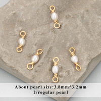 Perles irrégulières en or 14 carats plaqué or, perles d'eau douce naturelles, connecteur artisanal pour bracelet, collier, boucles d'oreilles, fabrication de bijoux