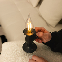 Lampe de chevet portable LED ABS, lumière décorative de table, éclairage blanc chaud pour chambre à coucher, cadeau pour la maison