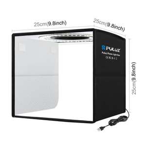 PULUZ - Caja de Luz Plegable Portátil de 25 cm con Anillo de Luz para Fotografía, Estudio de Iluminación, con 12 Fondos de Colores, Venta al por Mayor OEM - Product Image 4