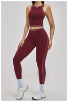 Ensemble de sport personnalisé pour femme : soutien-gorge de sport, veste à manches longues, leggings doux brossés très extensibles pour le yoga et l'entraînement en salle de sport