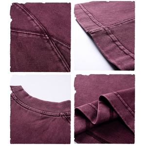 FLOWORA High-quality Blank Men's Oversized <b>Raglan</b> Sleeve T-Shirt Vintage acid Color O-Neck Casual Jersey Cotton <b>Top</b> - Product Image 4