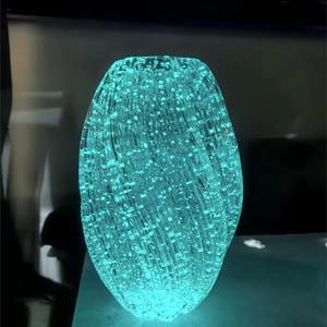 High-End Creative Polished Blown Glass Vase Modern Minimalist Hydroponic Flower Arrangement Glow-in-the-Dark Perfect Desktop - Product Image 1