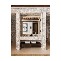 Panneau mural de salle de bain en marbre naturel Newstar, taille personnalisée, carrelage mural en marbre poli pour la décoration intérieure de la salle de douche