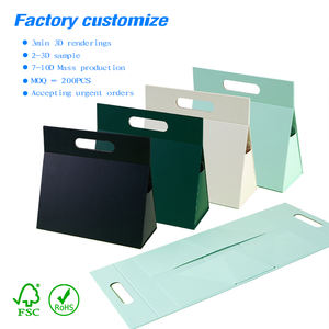 Scatola Triangolare Personalizzata Pieghevole per Confezioni Regalo, Scatola di Carta Pieghevole con Nastro - Product Image 1