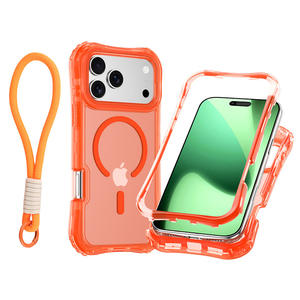 Coque transparente antichoc pour <span class=keywords><strong>iPhone</strong></span> 16/17, qualité militaire, avec cordon, <span class=keywords><strong>ultra</strong></span>-transparente, fine, directement de l'usine - Product Image 3