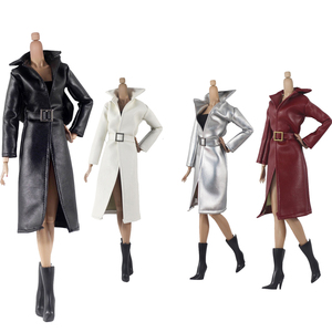 1/6 30cm poupée Super modèle costume ensemble manteau en <span class=keywords><strong>cuir</strong></span> et bottes - Product Image 6