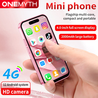 هاتف ذكي صغير جديد 4G ONEMYTH M17 Pro مزدوج SIM "" HD شاشة كاملة mAh 3GB + 64GB andro 12 Play Store حجم صغير
