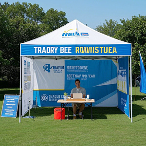 Tienda de exhibición comercial de aleación de aluminio personalizada fácil negro pop-up tente pop-up 10x10 tienda emergente <span class=keywords><strong>para</strong></span> negocios - Product Image 2