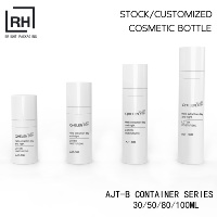 Bouteilles de lotion à pompe sans air en PP blanc écologiques de 30 ml à 100 ml, flacons de lotion à pompe sans air en plastique de 80 ml et 100 ml