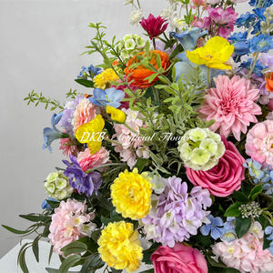 Factory Low Price Custom light pink large flower ball mix color Silk pink Rose Wedding Flower Balls plants for events Decoration - Product Image 3