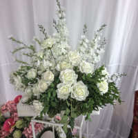 Rangée de fleurs vertes, bandes florales longues et rectangulaires, fleurs pour allée de mariage, décorations de fond de mariage, accessoires pour la photographie