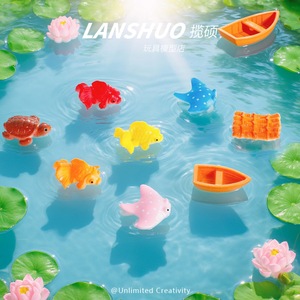 เรซิ่นรูปสัตว์การ์ตูนลอยน้ำ ของตกแต่งบ้านขนาดเล็ก 3 มิติ ฤดูใบไม้ผลิ 2026 ผลิตที่เมืองอี้หวู่ - Product Image 4