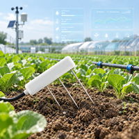 Capteur d'humidité du sol avec sonde en acier inoxydable 2-en-1, température et humidité, RS485 Modbus, étanche IP68, pour irrigation intelligente en serre
