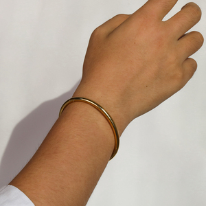 กำไลข้อมือสแตนเลสชุบทองขัดเงาคุณภาพสูงสำหรับผู้หญิง เครื่องประดับแฟชั่น - Product Image 2