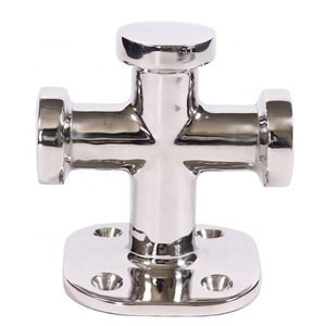 Acier inoxydable 316 Marine Simple Croix Amarrage Bitt Croix <span class=keywords><strong>Bollard</strong></span> Taquet Stanchion Base 140X85mm Taquets D'arrimage Matériel De Bateau - Product Image 1