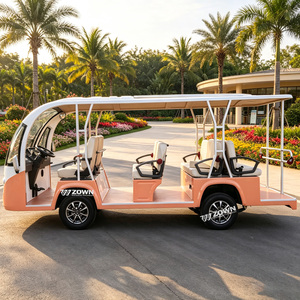 Vehículo Eléctrico Bicolor de Turismo con Luces Anticolisión para Transporte en Zoológicos y Campus - Product Image 1