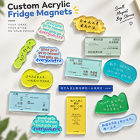 Aimants de réfrigérateur personnalisés en acrylique, cadeau touristique, aimants souvenirs monuments urbains, impression couleur, vente en gros, OEM