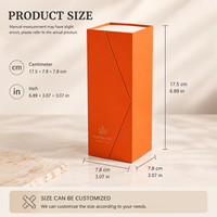 Boîte cadeau pliante de luxe haut de gamme orange, emballage cosmétique personnalisé, coffret de soins de la peau et de parfums premium