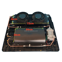 DEFU Nueva Unidad de Aire Acondicionado Eléctrico de Techo DC 12V/24V para Autocaravanas con Termostato para Enfriador de Estacionamiento de Coches