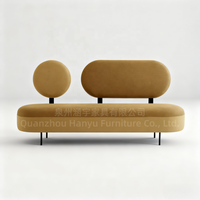 Canapé de salon moderne de luxe nordique, design simple, chaise de salle à manger pour restaurant, dossier long léger, banc en tissu éponge maître