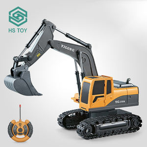 Camión de aleación de rotación de 2,4 grados, juguete de excavadora <span class=keywords><strong>RC</strong></span> con USB, HS 1/20 Ghz 680 escala 11ch brazo puede excavar - Product Image 6
