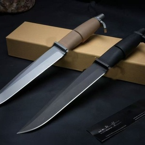 Coltello Tattico Personalizzabile ER <span class=keywords><strong>AMF</strong></span>, Lama Fissa in Acciaio Inossidabile di Alta Qualità, Fodero Industriale in Legno, DIY OEM per Coltelli - Product Image 1