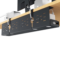 Organisateur de câbles sous le bureau, sans perçage, pour gestion des câbles sous la table, organiseur de câbles d'alimentation pour ordinateur, indispensable au bureau