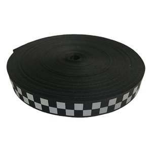 Pita Reflektif Jahit Kairen Custom Design Lebar 20mm 25mm untuk Tas, Warna-warni Spandex/Polyester, Sablon Pelangi, untuk Kalung Anjing - Product Image 5