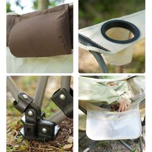 Outdoor Portable Lunch Break Chair Camping Folding Deck Beach Chair Fishing Chair with <b>Backrest</b> For Camping Hiking - Product Image 3