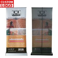 Support de bannière déroulante portable personnalisé pour salon professionnel avec cadre rétractable pour la publicité